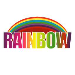 Rainbow Pizza, Kebab & Burgers logo.